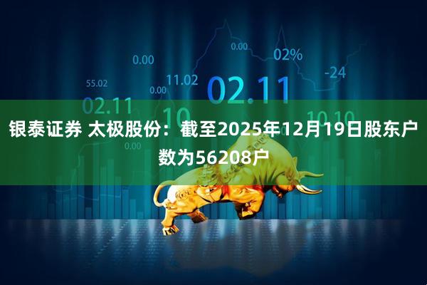 银泰证券 太极股份：截至2025年12月19日股东户数为56208户