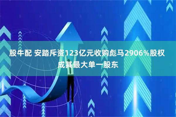 股牛配 安踏斥资123亿元收购彪马2906%股权 成其最大单一股东
